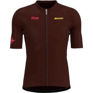 Santini La Fleche Wallone Korte Mouw Wielertrui Bruin M Man