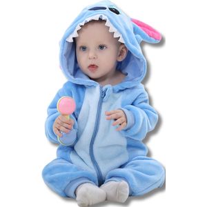 Stitch Dieren Onesie voor Peuter & Kleuter: Zachte Flanel Jumpsuit, Pyjama & Romper - Veilig & Comfortabel voor Kinderen 2 tot 4 jaar