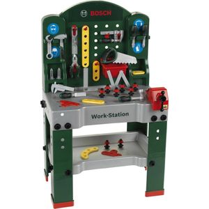 Klein Toys Bosch werkstation - 44 onderdelen - incl. leerfunctie, bandschroef en talrijke opbergmogelijkheden - groen
