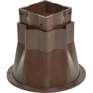 Bedverhogers rond bruin - bedklossen - meubelverhogers - stoelverhogers per set van 4. Instelbaar (8-13cm)