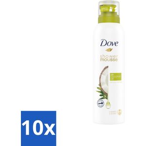 10 x Dove Shower Foam Coconut Oil 200 ml - Scheermousse - Kokosgeur - Dove Coconut Oil
