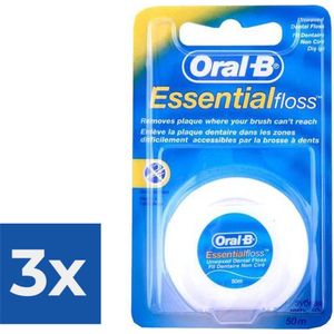 Oral-B Floss - Essential Floss 50 meter - Voordeelverpakking 3 stuks