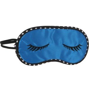Slaapmasker Blauw - Comfort Slaapmasker- Rustmasker voor slapen - Vakantie accessoire slaapmasker- Nachtmasker zwart binnenkant donker