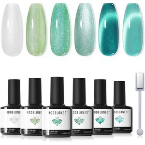Set van 6 Kleuren UV Gelnagellak voor Professionele Manicure en Nageldesign