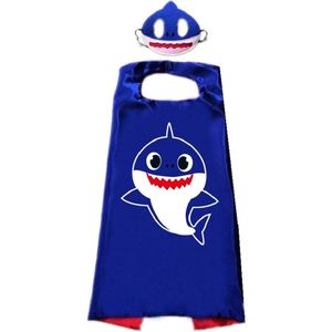 Carnavalskleding kinderen - Cape - Masker - Baby Shark kostuum - Haai