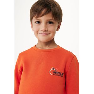 Crew Neck Sweater With Artwork Jongens - Oranje - Maat 122-128