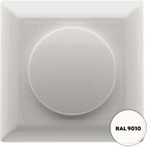 Dimmerknop Led dimmer incl. centraalplaat en raamwerk wit