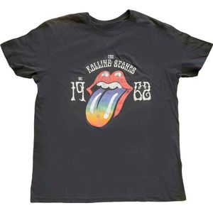 The Rolling Stones - Sixty Rainbow Tongue '62 Heren T-shirt - XL - Zwart