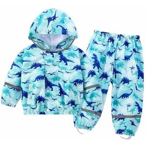 Waterdichte en Lichtgewicht Kinderregenjas met Regenbroek - Ademende Regenset voor Jongens en Meisjes (1-7 jaar)