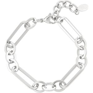 Joy Ibiza - schakel armband - grove paperclip schakel - boho - bohemian style - stainless steel