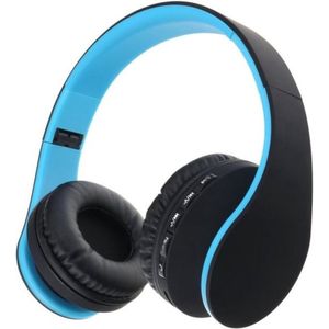 StayPowered Bluetooth Koptelefoon - HiFi Geluid voor Een Ongekende Muziekbeleving - Draadloos of Bekabeld - Ingebouwde Microfoon - Micro-SD en FM-Radio - Comfortabele Memory Foam Oorkussens - Zwart/Blauw - Levering Sneller dan Aangegeven!