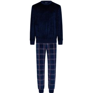 Fleece heren pyjama duurzaam - Blauw - Maat - XXL