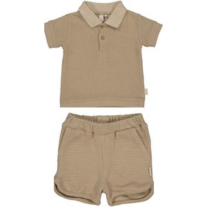 Levv Baby set jongens Polo-shirt Kees en Short Kris Taupe maat 62