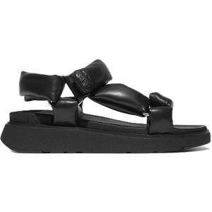 FitFlop - Gen-FF Soft-Leather Back-Strap Sandals - All Black - Leer