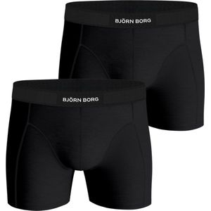Bjorn Borg - Boxers Solid Black 2 Pack - Heren - Maat M - Body-fit