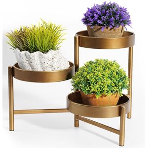 Inovra ® Elegante Metalen Plantenstandaard met Drie Niveaus voor Binnen en Buiten