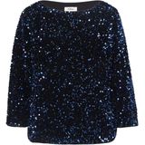 s.Oliver - Blouse - Fluwelen - Met Lovertjes