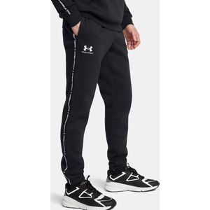 Under Armour - UA Icon Fleece Taping - Herenjoggingbroek - Zwart - Oversized Pasvorm