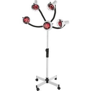 Mila Shop Haarverwarmer lamp - Warmtelamp - Infraroodlamp - 5 Koppen - Infrarood - Verstelbare hoogte - Met wielen - Voor salon