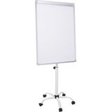 Springos Flipover Whiteboard - Verrijdbaar - In Hoogte Verstelbaar - Met Wisser & magneten - 100 x 70 CM