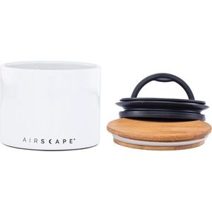 Airscape® Ceramic 250gr. - voorraadpot -voorraadbus - vershouddoos - voedselveilig - BPA vrij - vacuümdeksel - koffiepot - Wit - Snowflake