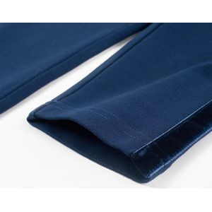 vidaXL - Kinderbroek - met - zwarte - bies - 104 - marineblauw