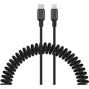 NovaNL Snellader Geschikt voor lightning naar USB C Kabel - Zwart - 1.5M - USB Kabels - Iphone - Oplader - Lader