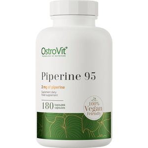 Piperine 95 - VEGE 180 Capsules - Supplementen piperine - OstroVit - Supplementen - Laboratorium Geteste Kwaliteit!