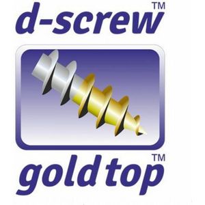 Hardhoutschroef. 5.0 x 80mm. lang. RVS-410. Platkop-Torx-T-25. Nibs-Boorpunt. Smeerfilm. 100 stuks Spaanplaatschroef. Deltafix. D-Screw-Gold-Top.