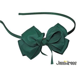 Jessidress® Hoofdband Haar Diadeem met Haarstrikje Haarband - Groen