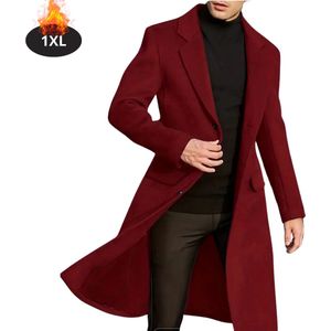 Livano Mantel Heren - Tussenmantel - Jas - Mantelpakje - Trenchcoat - Overjas - Overcoat - Winter - Plus Size - Bordeauxrood - L