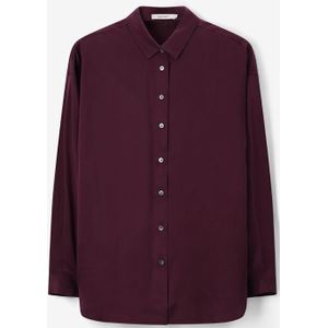 Sissy-Boy - Donkerrode Blouse - Zijde - Lange Mouwen - Loose Fit