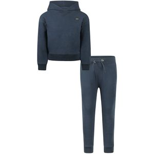 Koko Noko - Basic collection - Biologisch katoen - Kledingset - 2 delig - Joggingbroek Navy - Sweater navy met capuchon- Maat 92