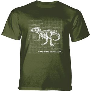 T-shirt T-Rex Fact Sheet Green L