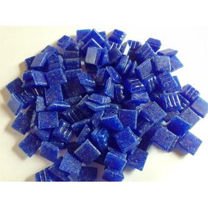 Mozaiek steentjes 1x1 cm Kobalt Blauw 300 gram