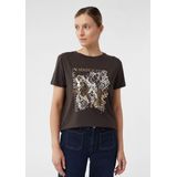 comma - T-Shirt - Zwart