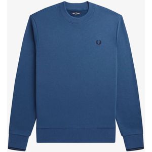 SINGLES DAY! Fred Perry - Sweater Logo Mid Blauw - Heren - Maat XL - Regular-fit