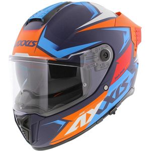 Axxis Hawk SV Evo Integraal helm Ixil C14 mat oranje blauw XS