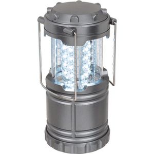 Out of the Blue Stormlantaarn - zilver - uitschuifbaar - 8 x 25 cm - retro campinglamp - batterijen
