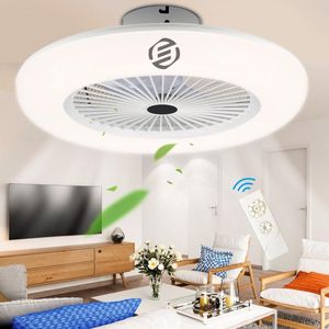 Equivera Plafonniere met Ventilator - Plafondventilator - Plafondventilator Afstandsbediening - Plafondventilator Slaapkamer - Plafond Ventilator met Verlichting - Plafondlamp - Plafonniere - Ideaal voor in uw slaapkamer!