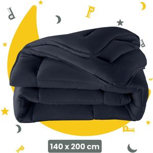Sleep Comfy - Deluxe 2-in-1 Dekbed - 140x200 cm | Navy - Dekbed zonder overtrek - Ademend & Anti Allergie - All Year Dekbed | Stijl, Comfort en Innovatie voor Elke Nacht | Zomerdekbed & Winterdekbed