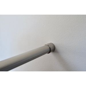 RVS garderobe stang / kapstok voor tussen twee muren (100 cm)