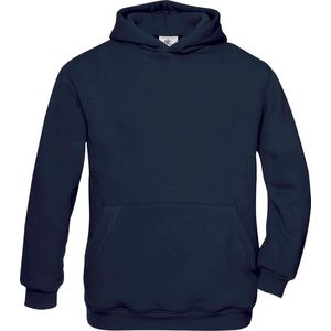 B&C Kids Hooded Sweater - Sporttrui - Kinderen unisex - Maat 110 - Navy
