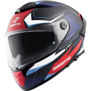 Bogotto FF118 Vilial Mat Zwart Wit Rood Blauw Integraalhelm - Maat XS - Helm