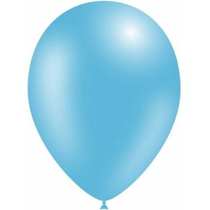 Lichtblauwe Ballonnen Metallic 30cm - 10 stuks