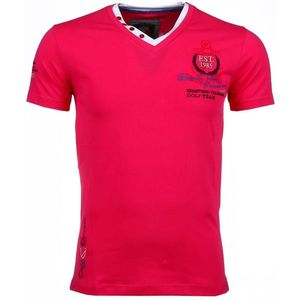 Italiaanse T-shirts - Korte Mouwen Heren - Riviera Club - Roze