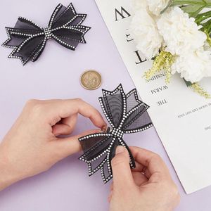 JHubers Goods - Bruiloft Boog Schoen Gespen met Strass & Strik, Schoen Charms, Voor Vrouwen Party Hakken Flats Craft Accessoires