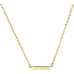 Sparkle14 Ketting Balkje 1,0 mm 41 + 4 cm - Goud