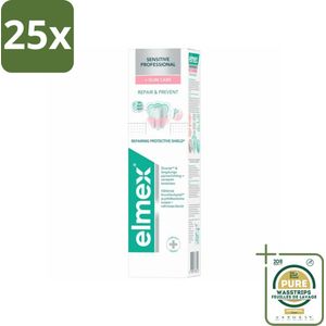 25 x Elmex - Tandpasta - Sensitive Professional - Repair & Prevent - 75 ml - Grootverpakking - Gevoelige Tanden - Tandpasta - PRO-ARGIN Technologie - Gevoeligheid - Tandarts Aanbevolen