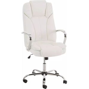 In And OutdoorMatch Bureaustoel Virka - Zwart - Op wielen - Kunstleer - Ergonomische bureaustoel - Voor volwassenen - Hoogte verstelbaar 45-55cm